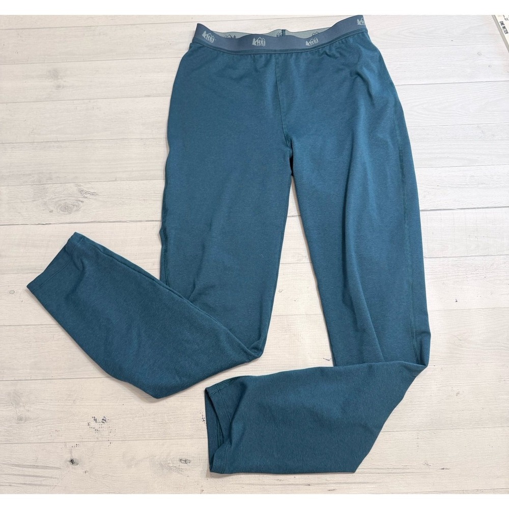 REI kids teal baselayer pants bottoms size 14/16